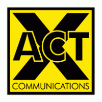 x-act communications logo vector logo