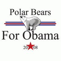 polar bears for obama logo vector logo