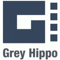 Grey Hippo logo vector logo