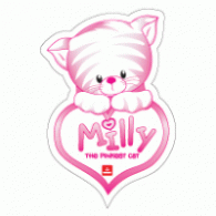Milly the Pinkest Cat logo vector logo