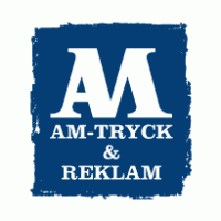 am-tryck & reklam logo vector logo