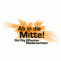 Ab in die Mitte! Die City-Offensive Niedersachsen logo vector logo