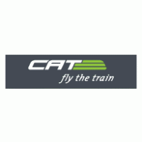 CAT fly the train logo vector logo