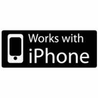 works with iphone logo vector logo