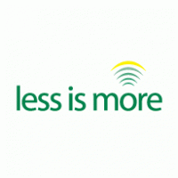 less is more logo vector logo