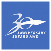 30 Anniversary Subaru AWD logo vector logo