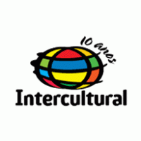 Intercultural 10 anos logo vector logo