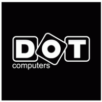 DOT computers BW logo vector logo