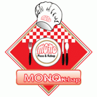 mono pizza logo vector logo