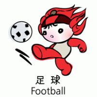 Beijing 2008 Mascota_futball logo vector logo