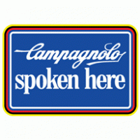 Campagnolo spoken here sign logo vector logo