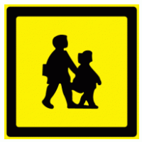 School Bus Warning Sign (UK) logo vector logo