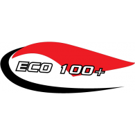 Eco 100 logo vector logo