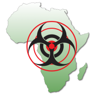 Africa: Ebola Target logo vector logo